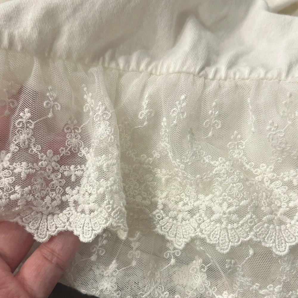 Gap kids Ivory Lace Tiered dress size small 6-7